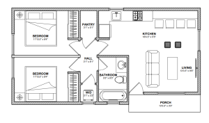 2 bedroom adu floor plans